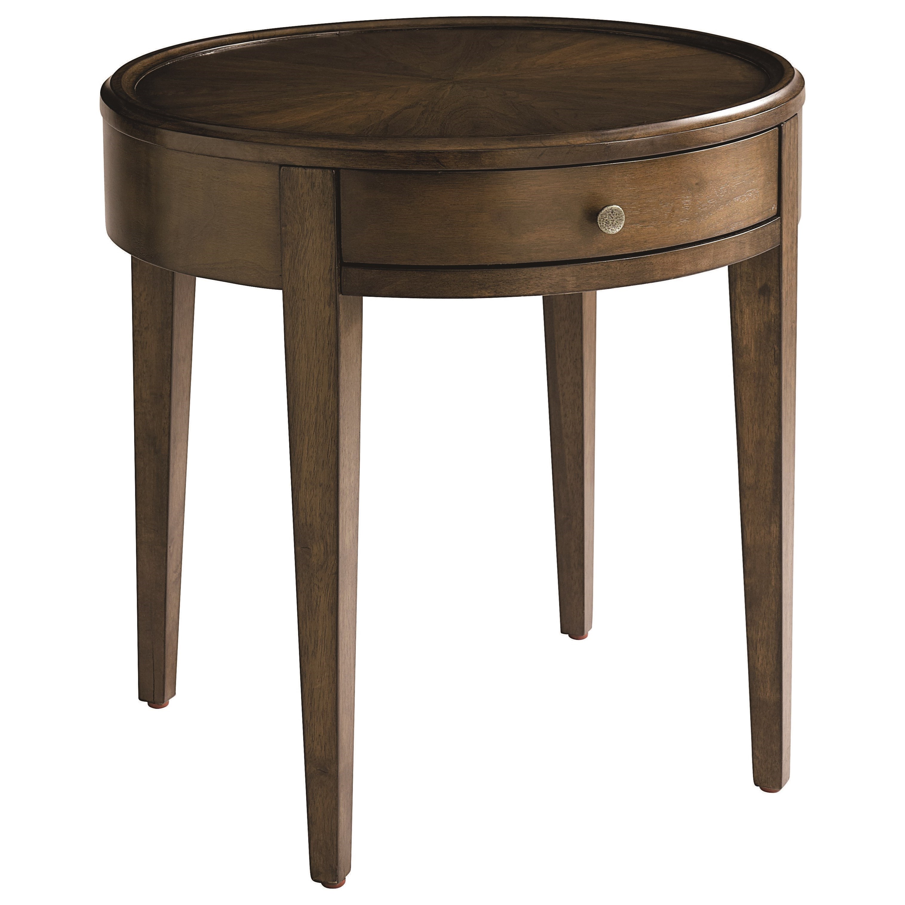 Bassett Palisades Contemporary Round Lamp Table Bassett of Cool